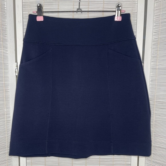 Maeve Dresses & Skirts - Maeve Anthropologie Navy Stretch Skirt High Waist Pockets Structured XS